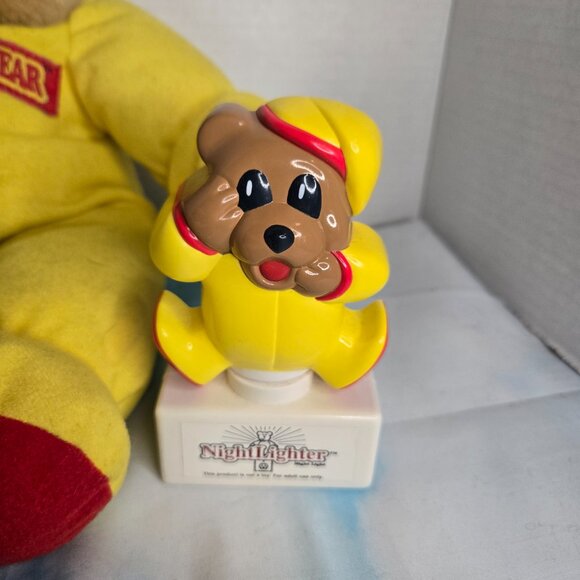 Vintage Kidpower Hugabear Nightlighter Plush Stuffed Animal Yellow With Light - Picture 4 of 10